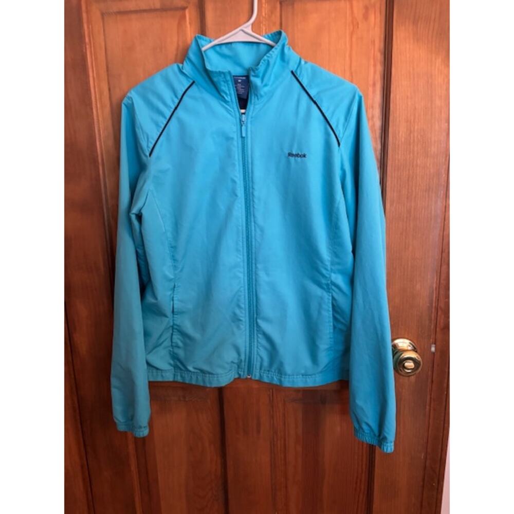 Women’s Reebok Blue Zipper Jacket Size Medium 100% Polyester